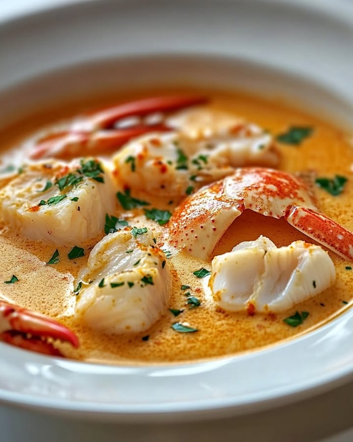 Kreeftensoep Met Zeevruchten