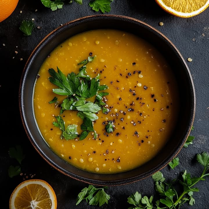 Linzensoep met Sinaasappel