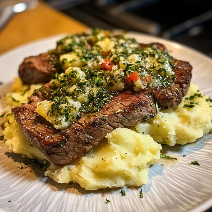 Steak met Kruidenboter Aardappelen
