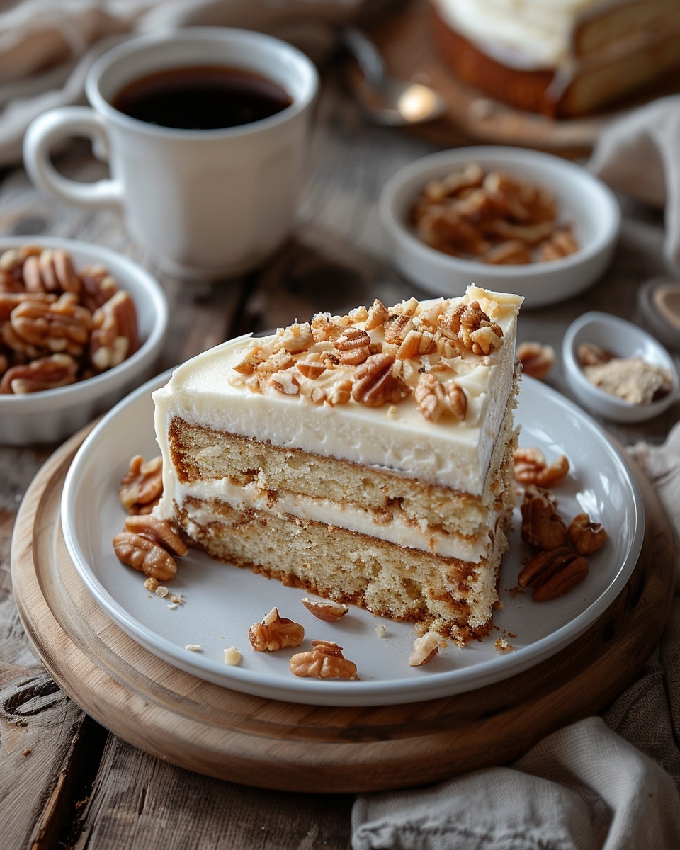 Wortel-cake met roomkaasglazuur en walnoten