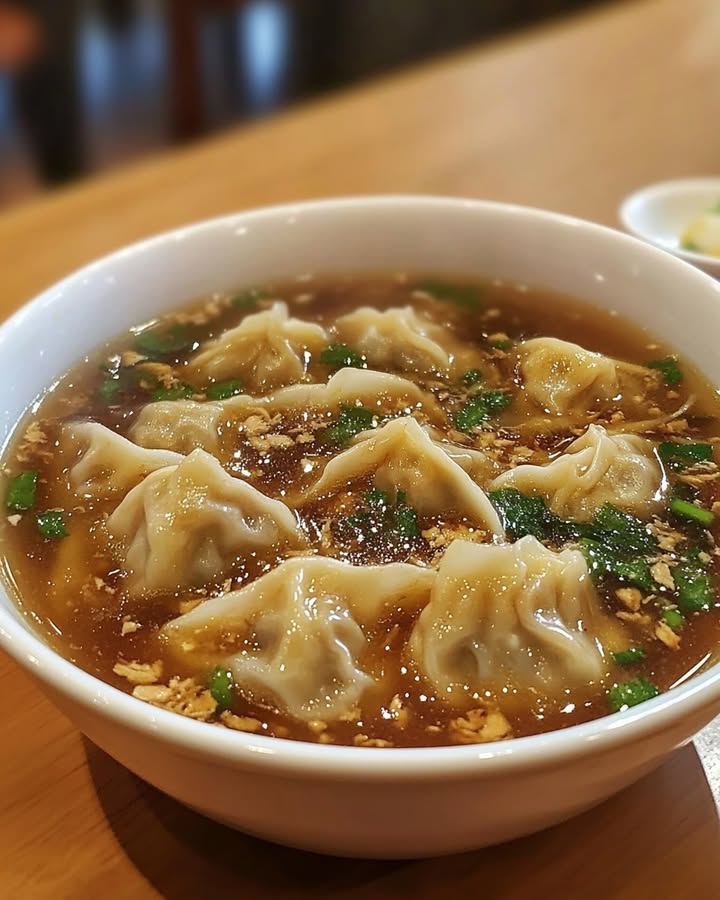 Zelfgemaakte Wonton Soep