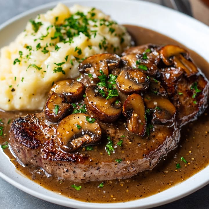 Bifteck Marsala Champignons