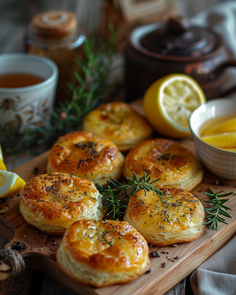 Boterkoek-hapjes met citroen en rozemarijn