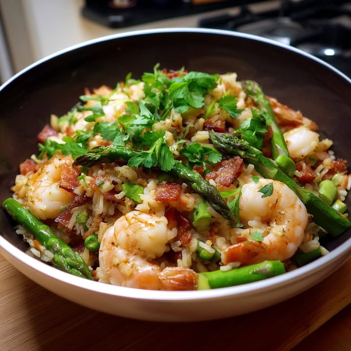 Garnalen Rijst Roerbak