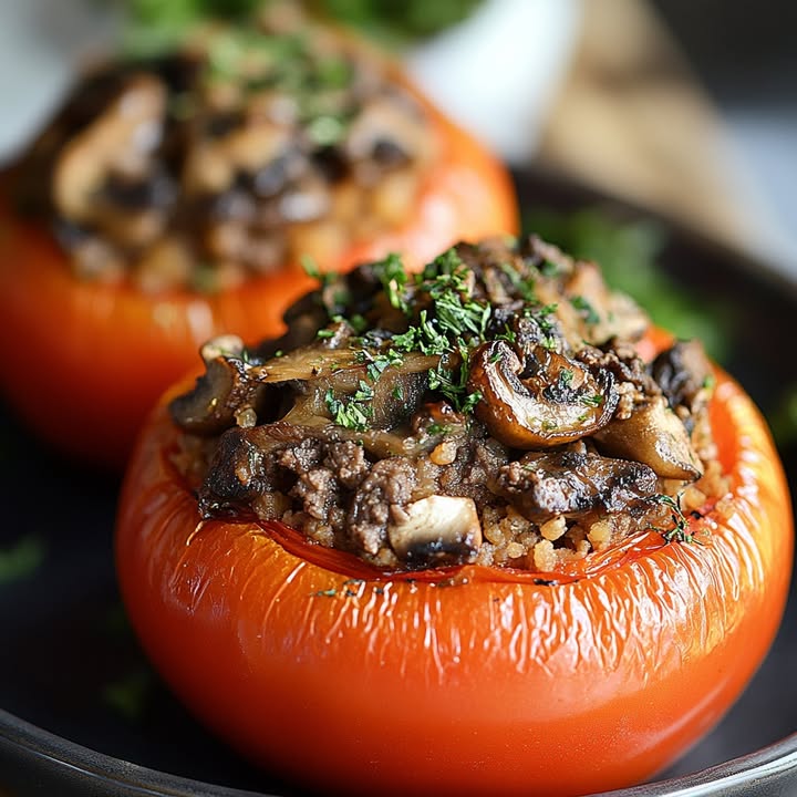 Gevulde Tomaten Biefstuk Champignons
