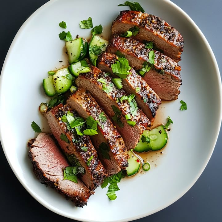 Kruidige Lamsrollade Komkommer