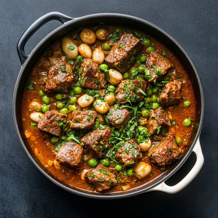 Lamsstoofpot met Erwten