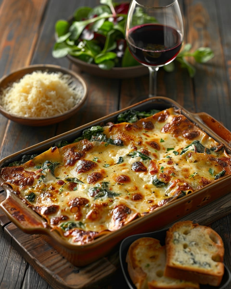 Lasagne met spinazie en ricotta