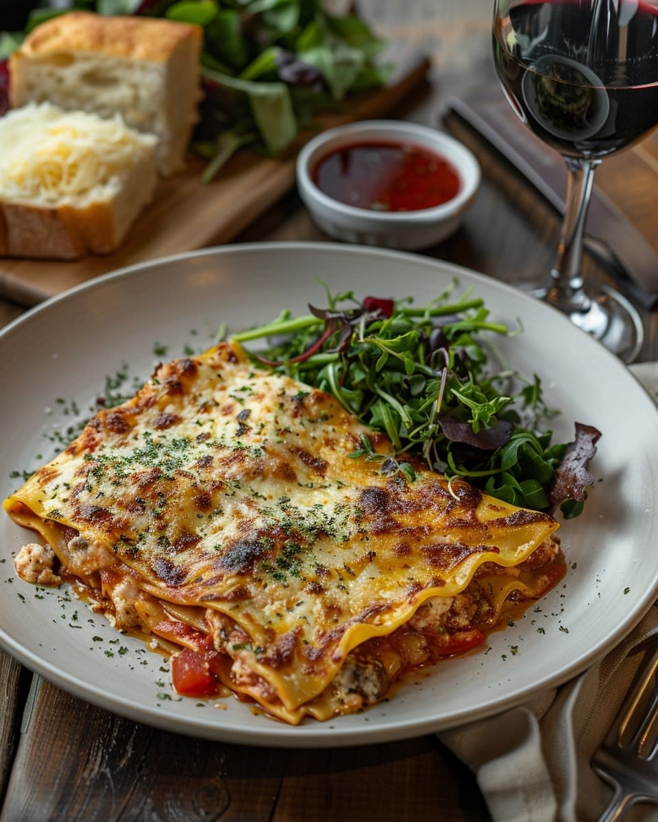 Lasagne met tomaat en mozzarella