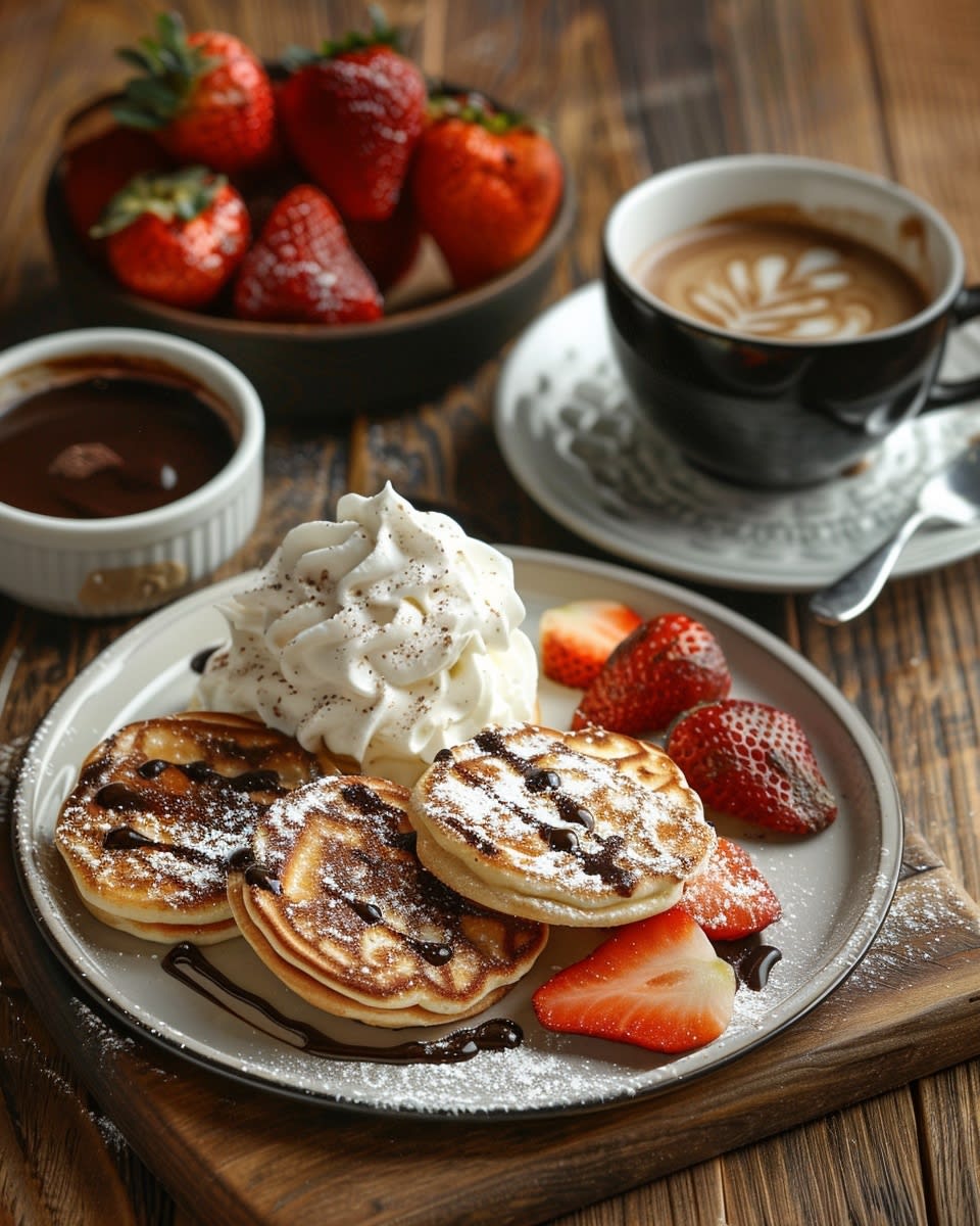 Mini pannenkoeken met chocolade