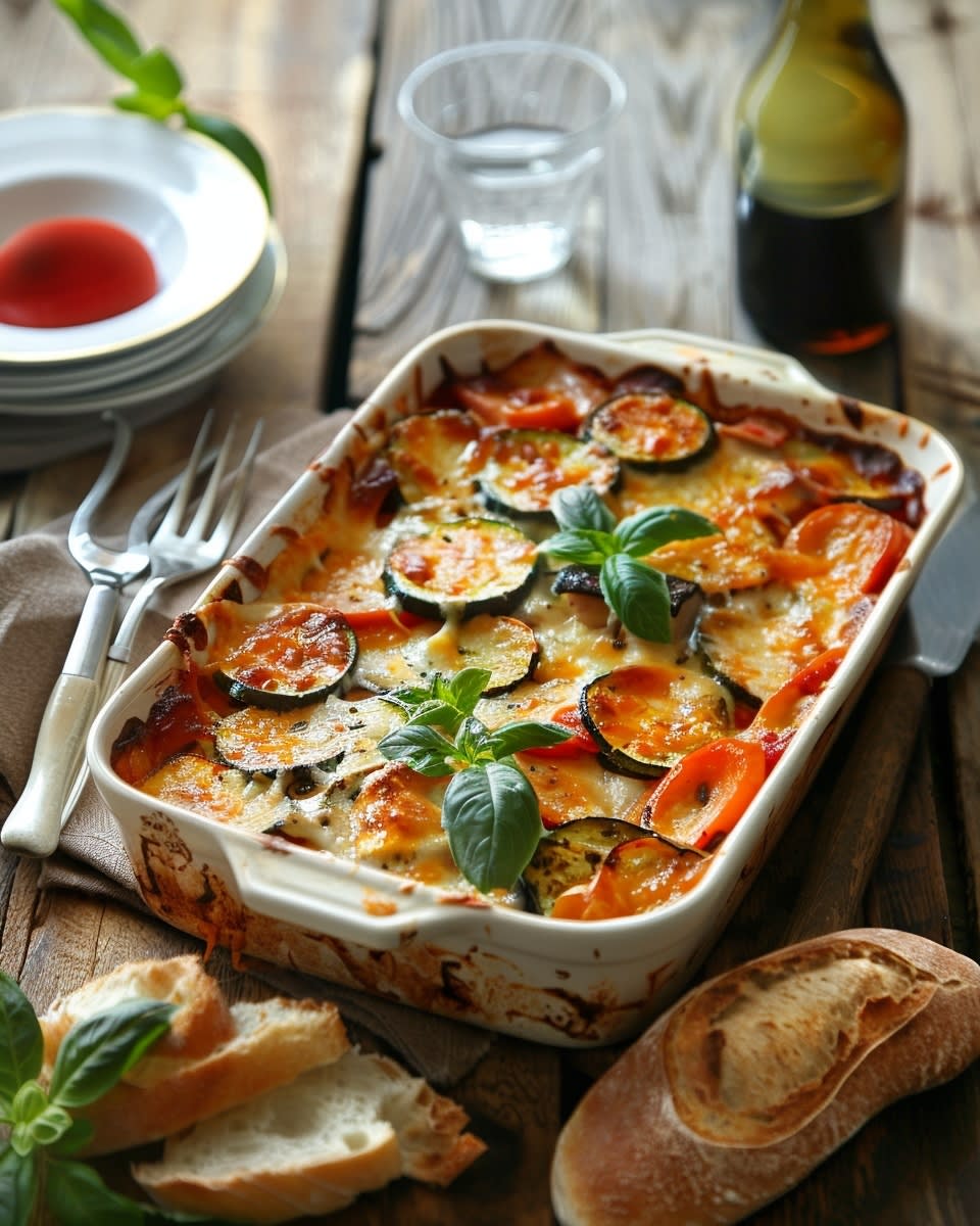 Ovenschotel met groenten en kaas