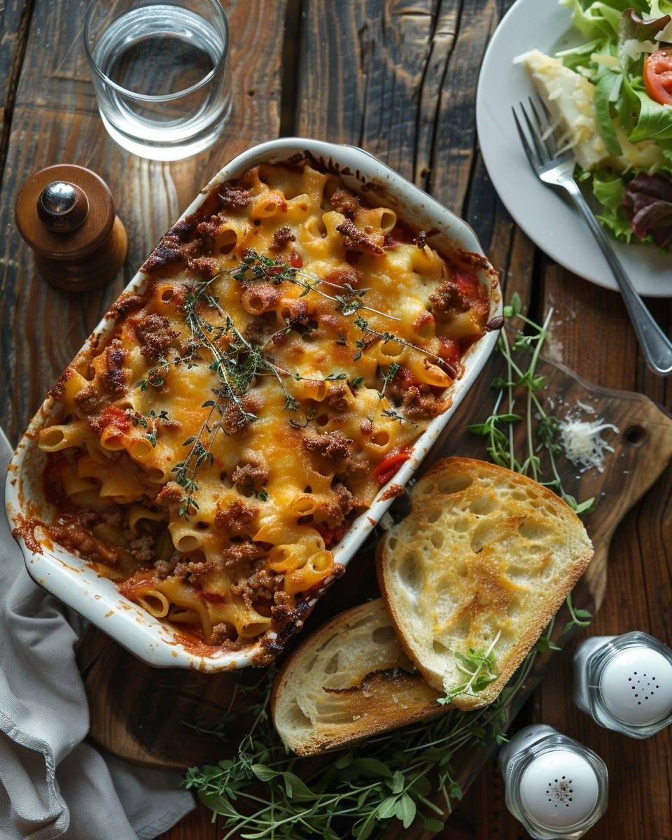 Ovenschotel met pasta en gehakt