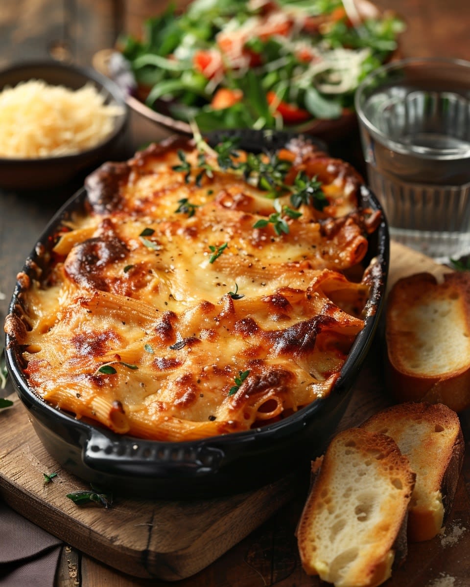 Ovenschotel met pasta en groenten