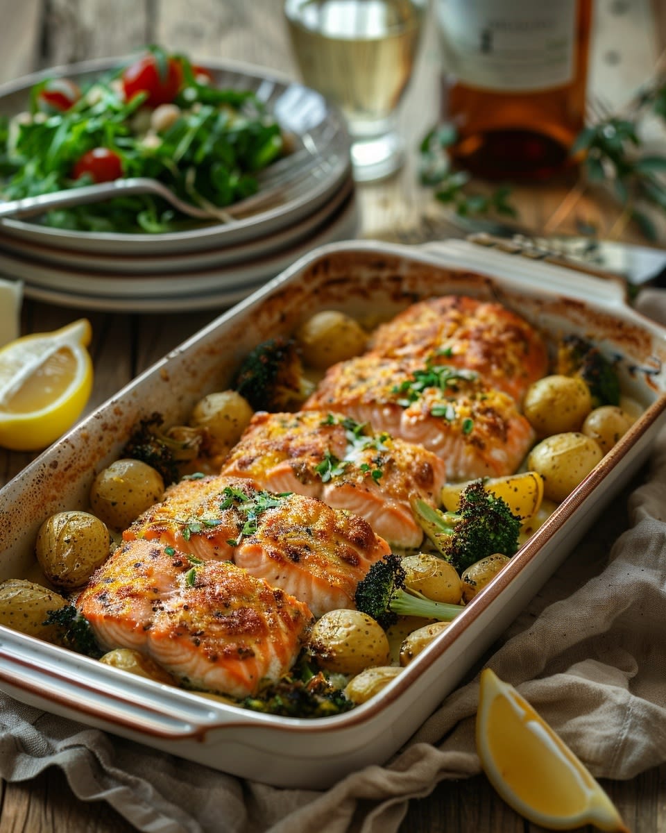 Ovenschotel met zalm en broccoli