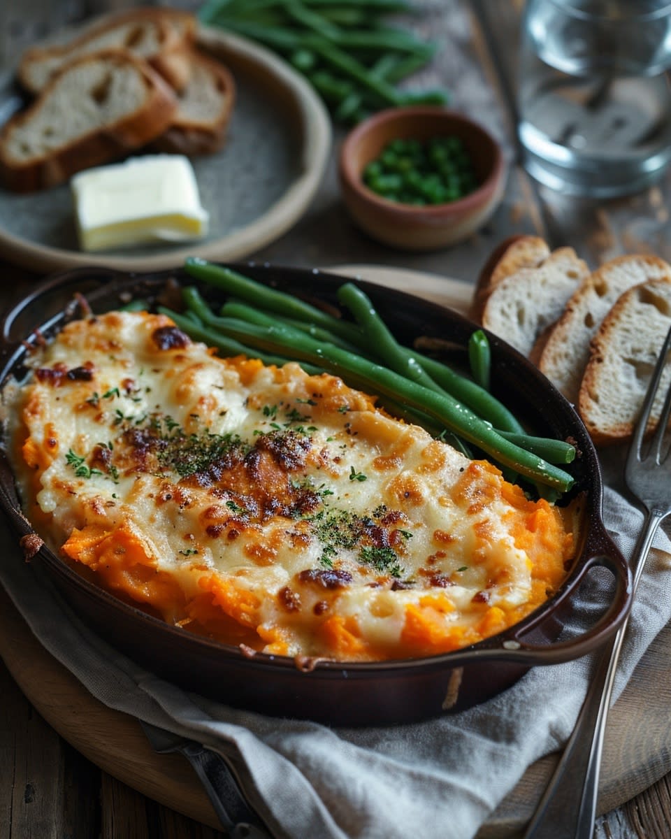 Ovenschotel met zoete aardappel