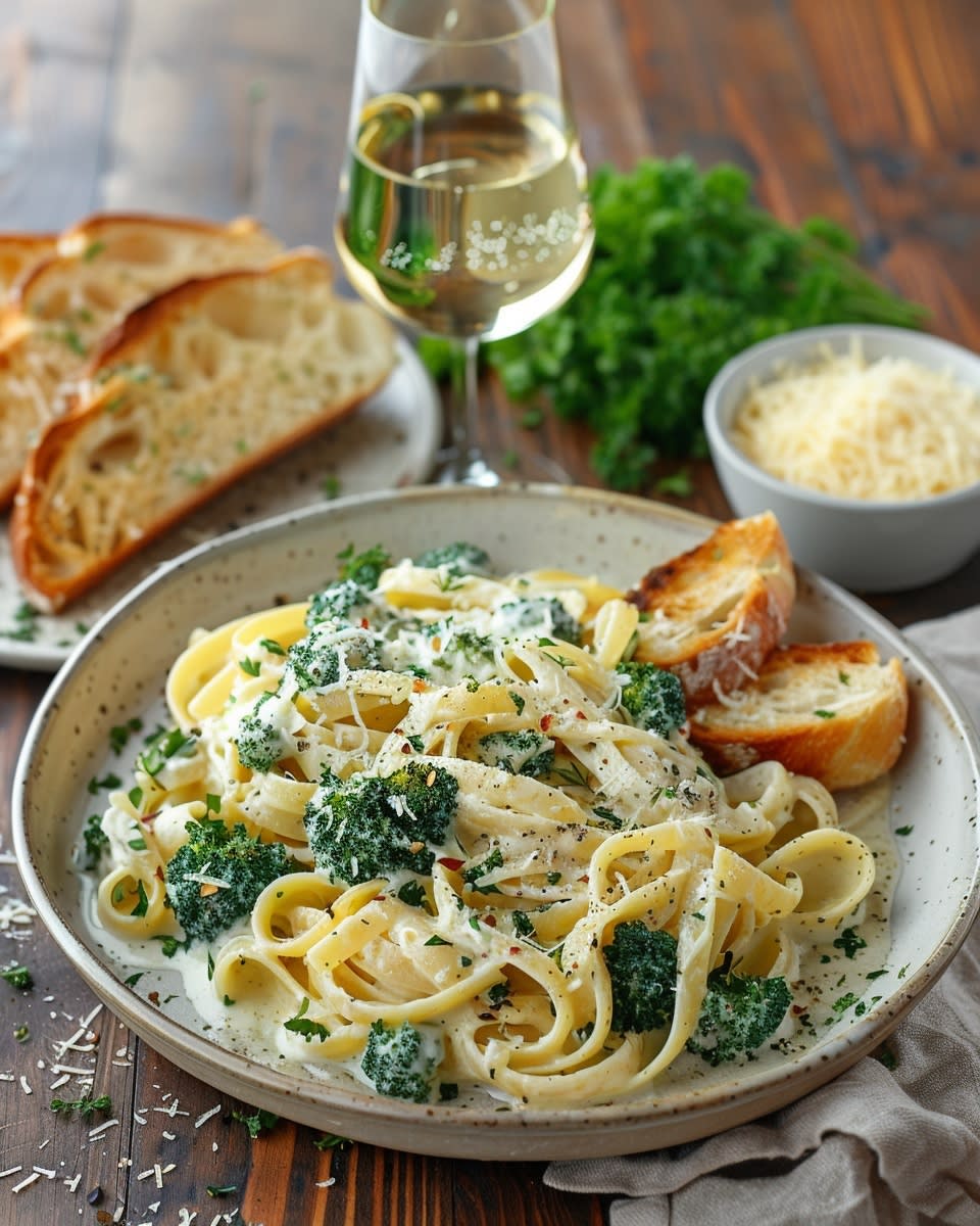 Pasta met broccoli en roomsaus