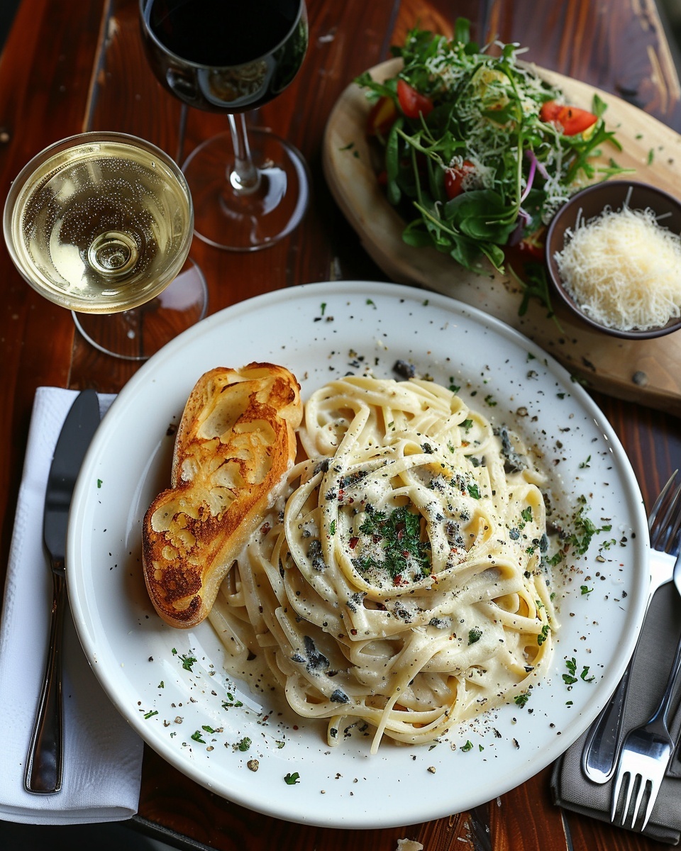 Pasta met truffel roomsaus