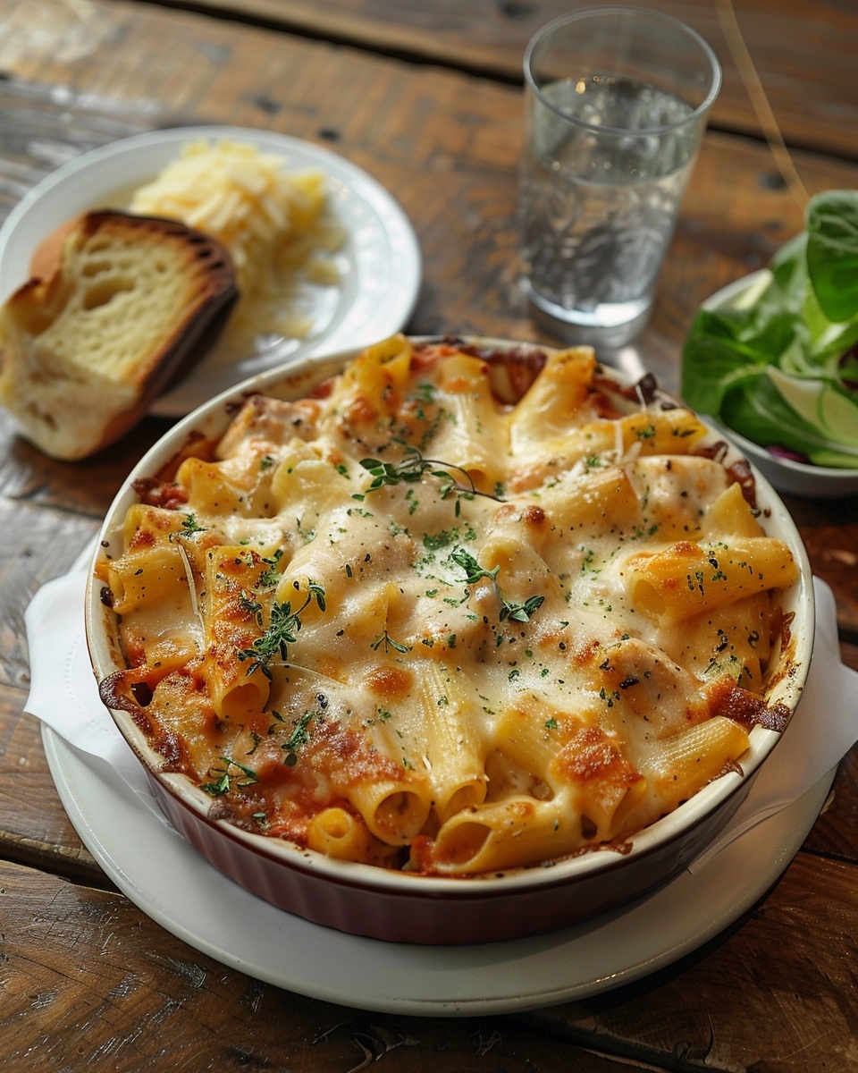 Pasta ovenschotel met kip