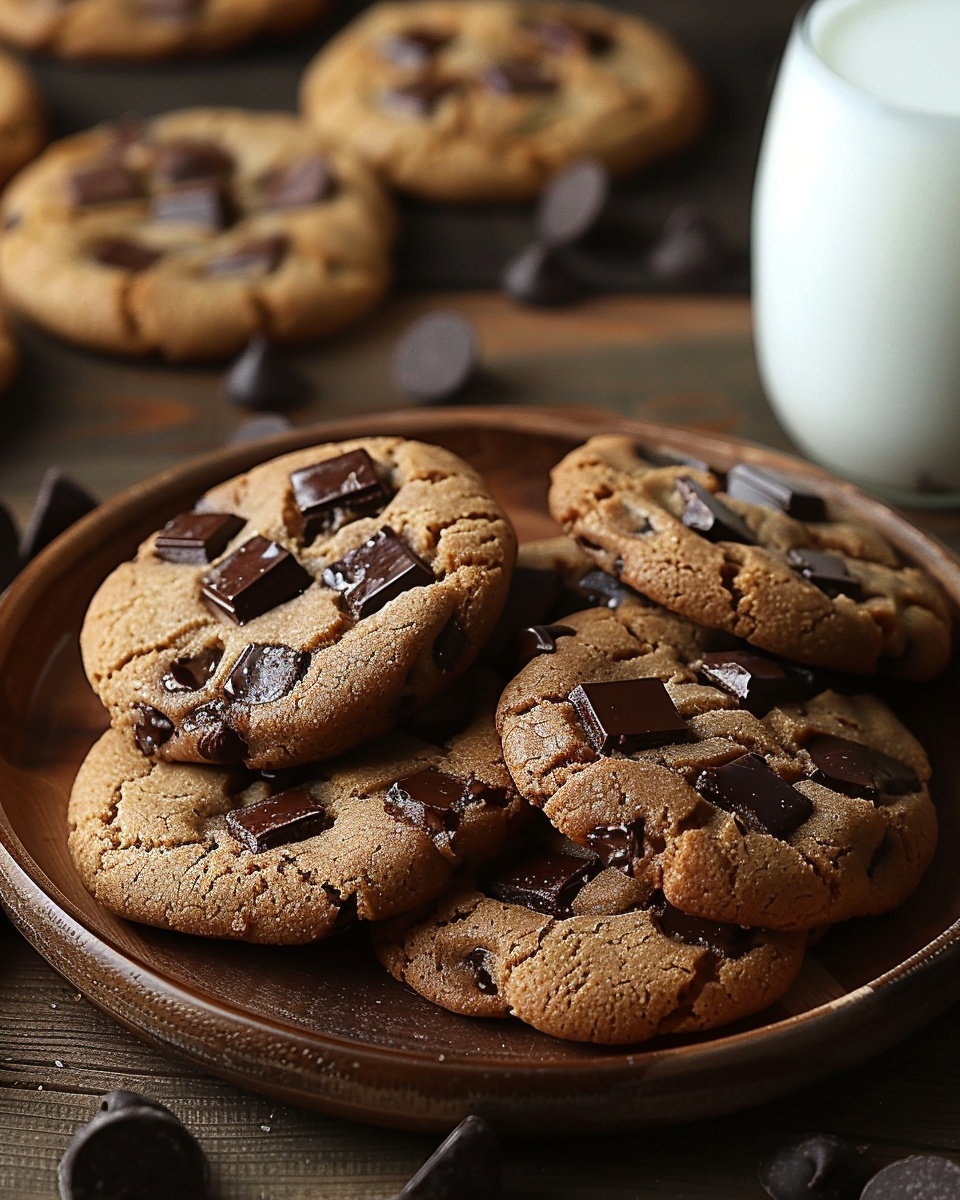Peanut-butter koekjes met stukjes chocolade
