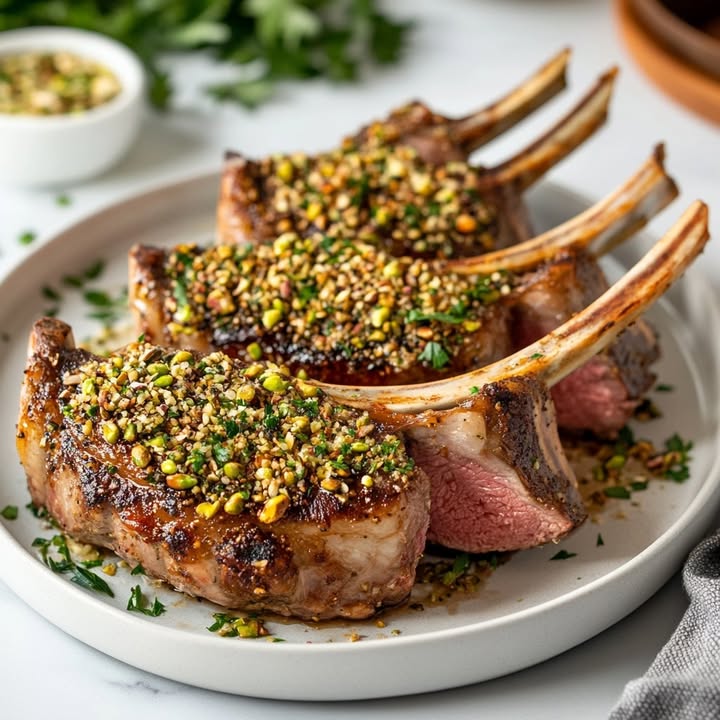 Pistache Lamskotelet Gerechten