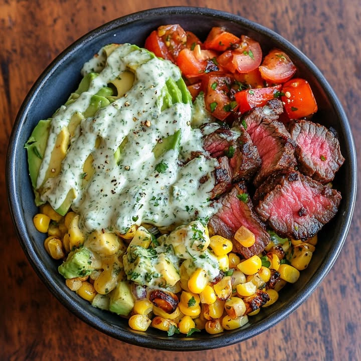 Steak Avocado Maïs
