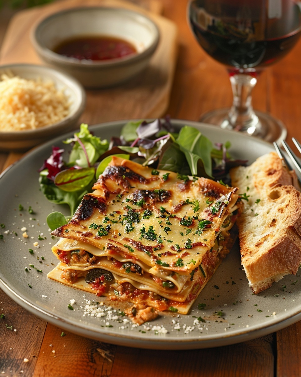 Vegetarische lasagne met groenten