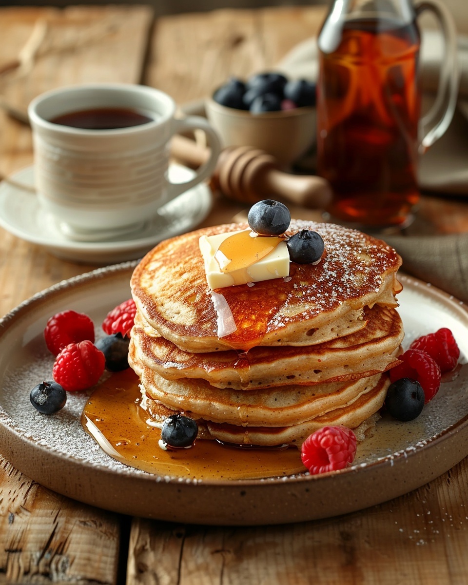 Volkoren pannenkoeken met honing