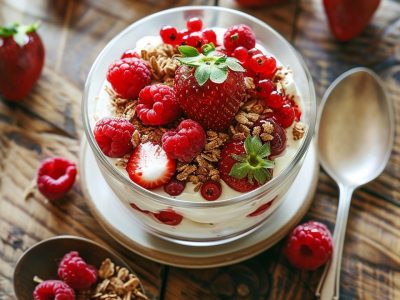 Lekker en Gezond: Yoghurt Dessert Met Aardbei