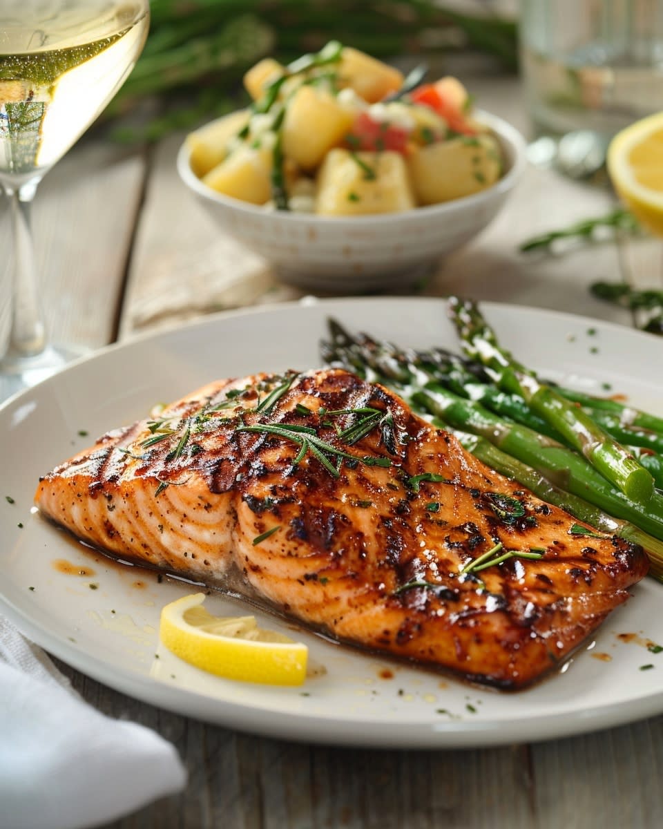 BBQ zalm met citroen en kruiden