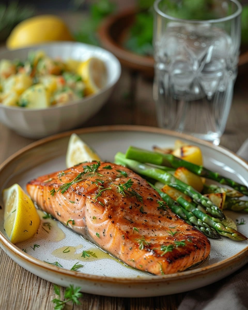 BBQ zalm met citroen