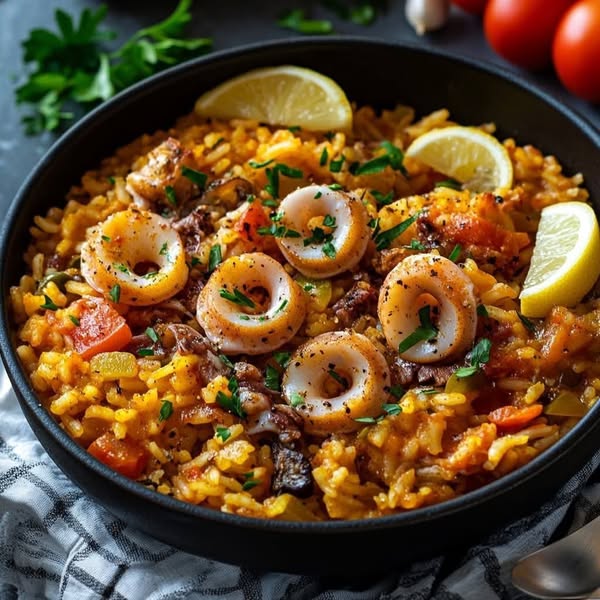 Calamari Rijstschotel Spaanse