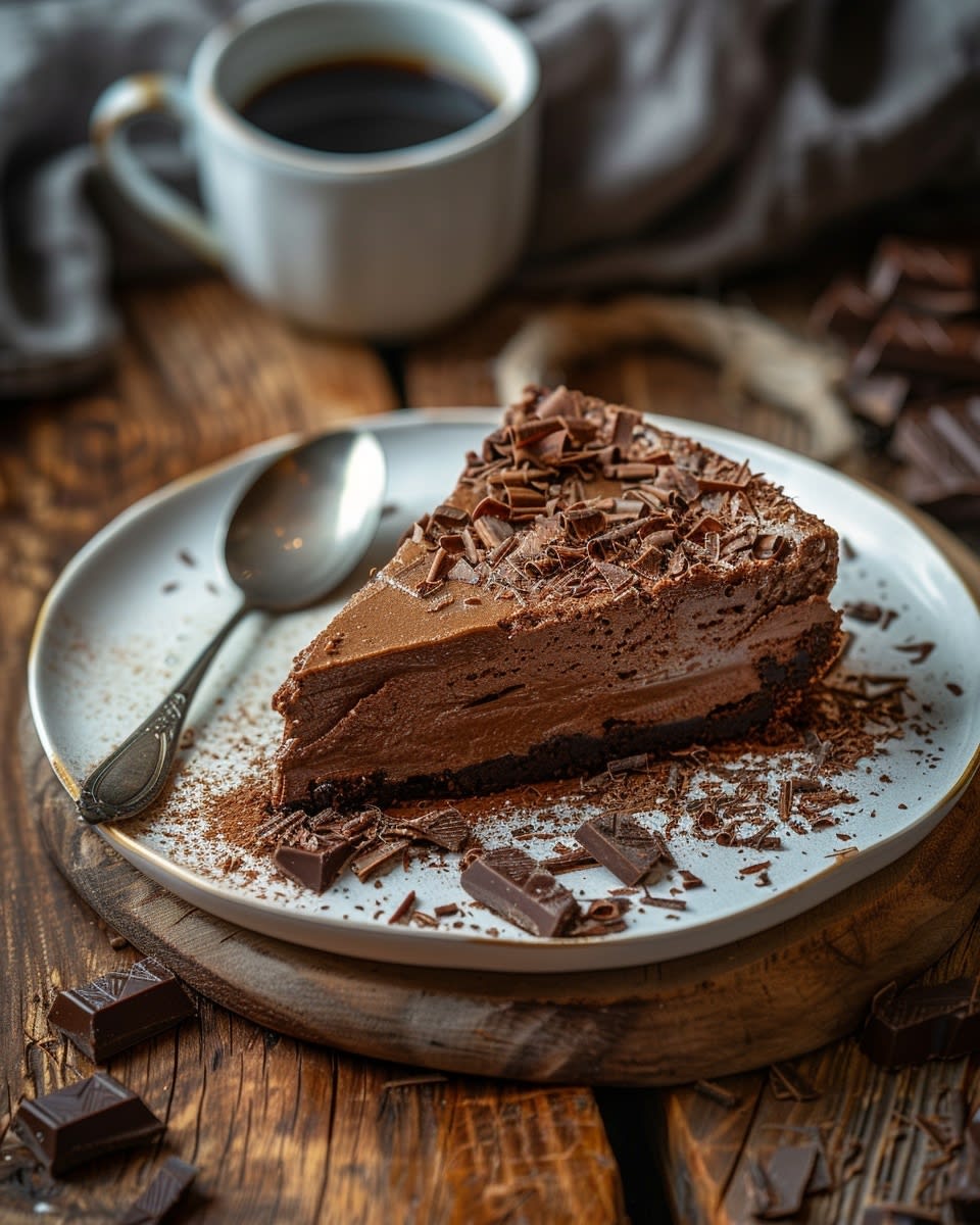 Chocolade cheesecake dessert