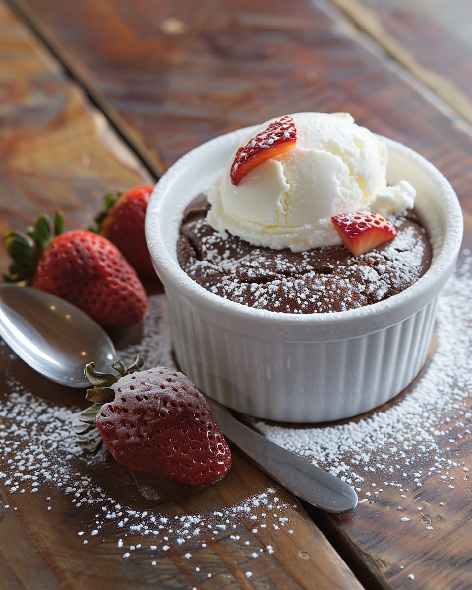 Chocolade lava cake dessert