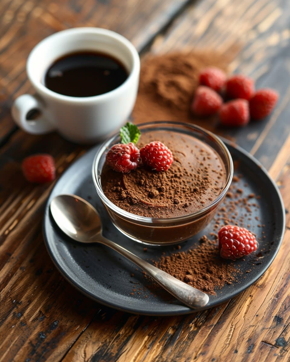 Chocolade mousse dessert