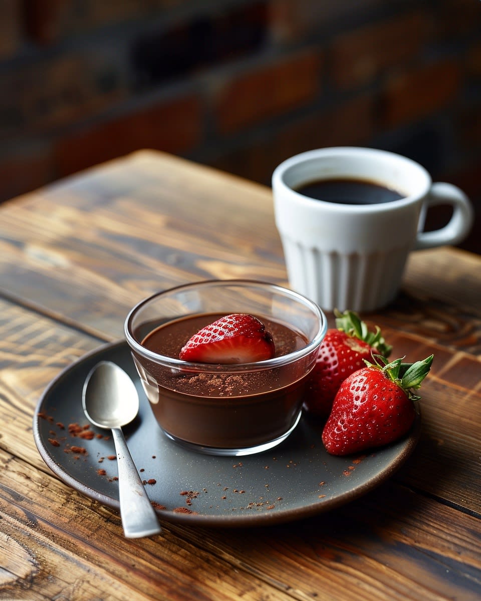 Chocolade pudding dessert