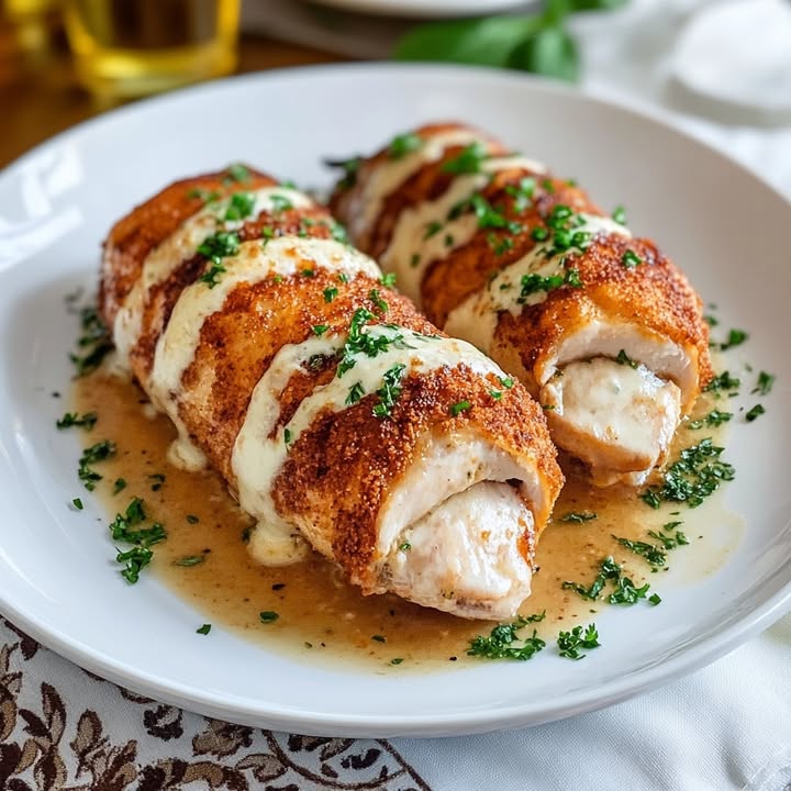 Croustillige Kippenballotines Crème