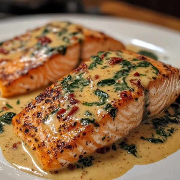 Gepocheerde Zalm Florentijnse Saus