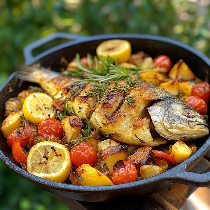 Geroosterde Dorade Provençaals