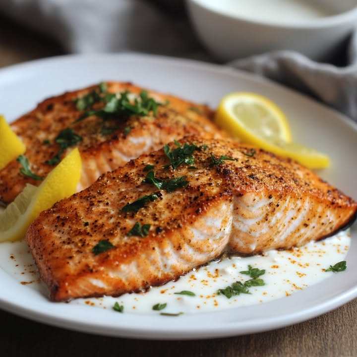 Geroosterde Zalm Yoghurtsaus