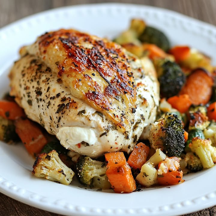 Gevulde Kipfilet Groenten