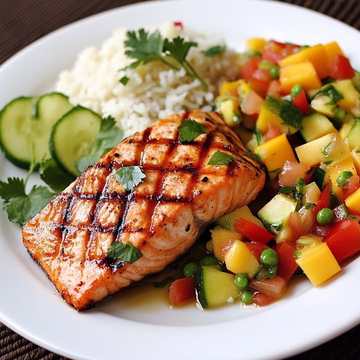 Grilled Zalm Mango