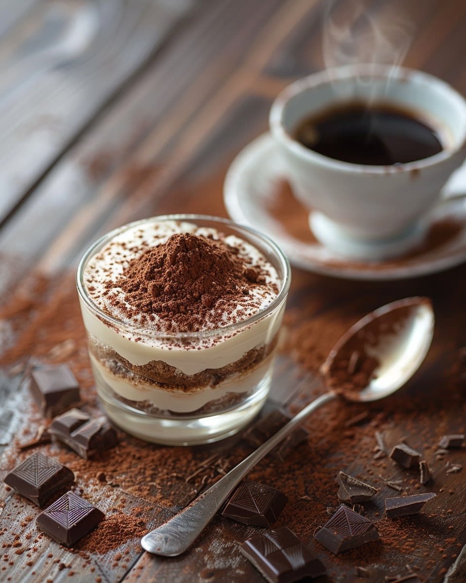 Koffie tiramisu dessert