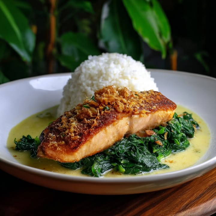 Krokante Zalm Spinazie