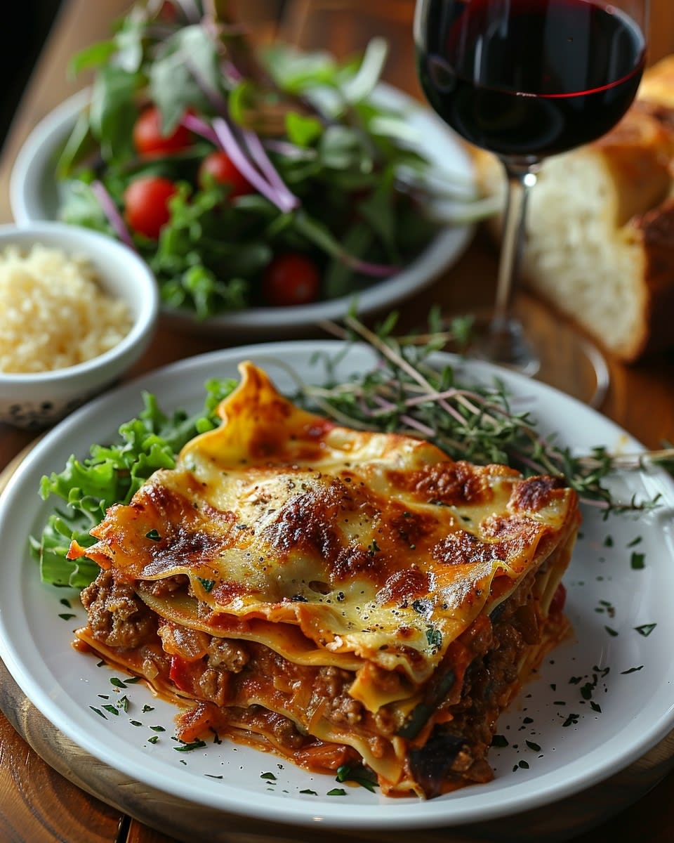 Lasagne met gehakt en groenten