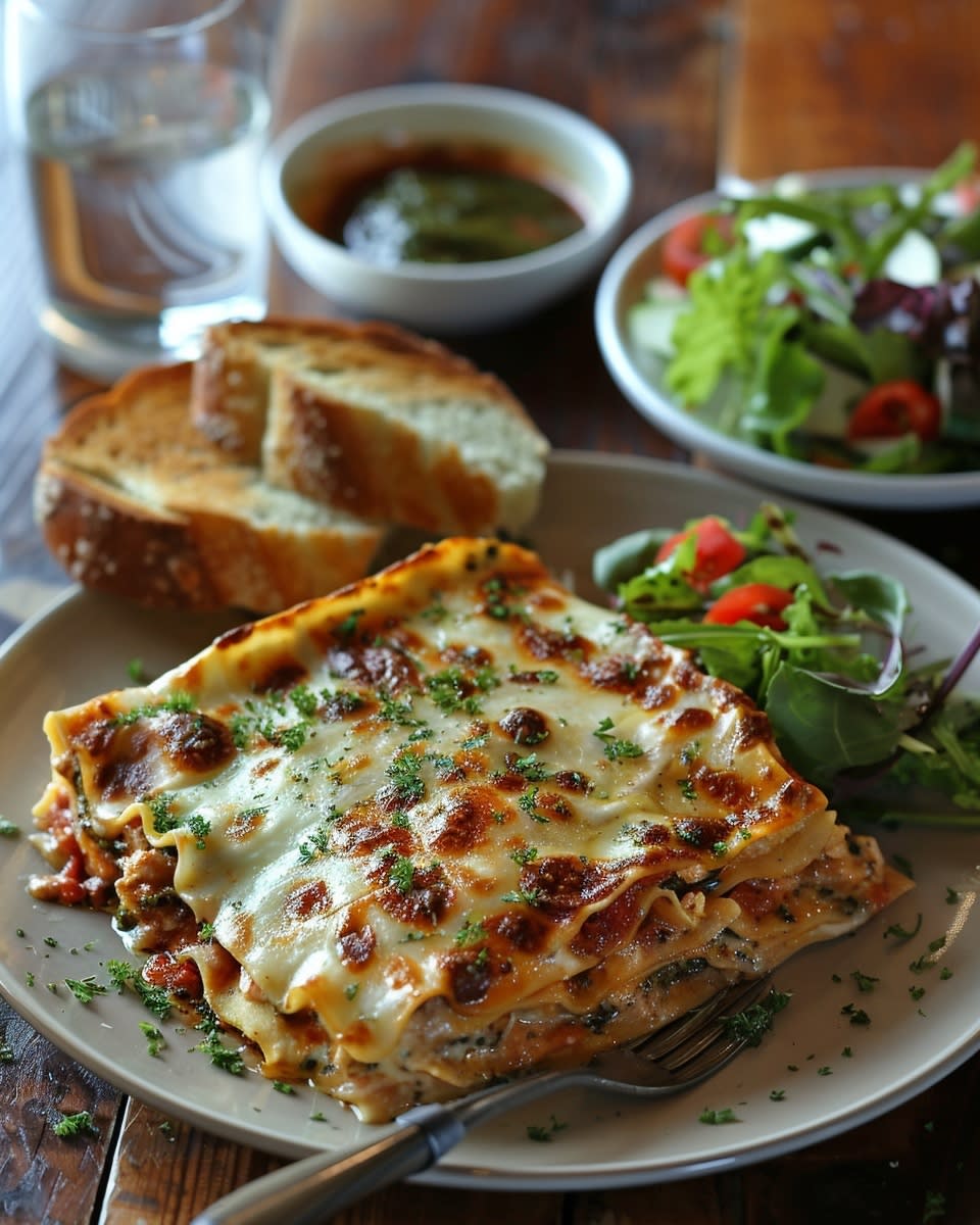 Lasagne met pesto en kip