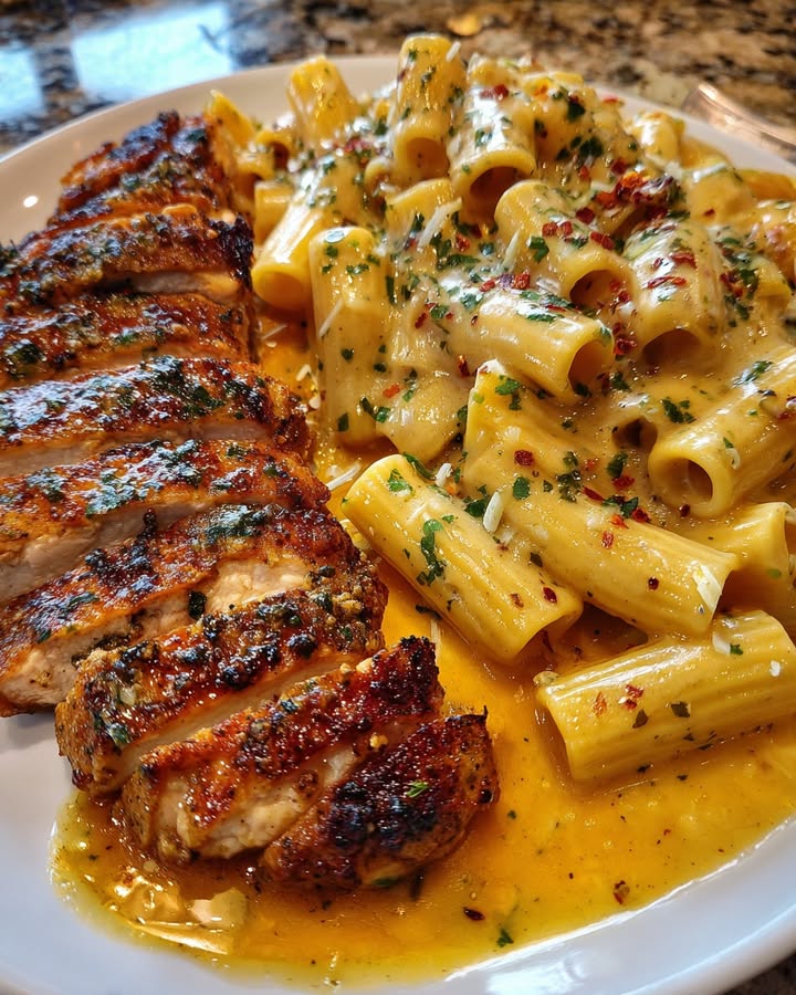 Pittige Cajun Kip-Rigatoni