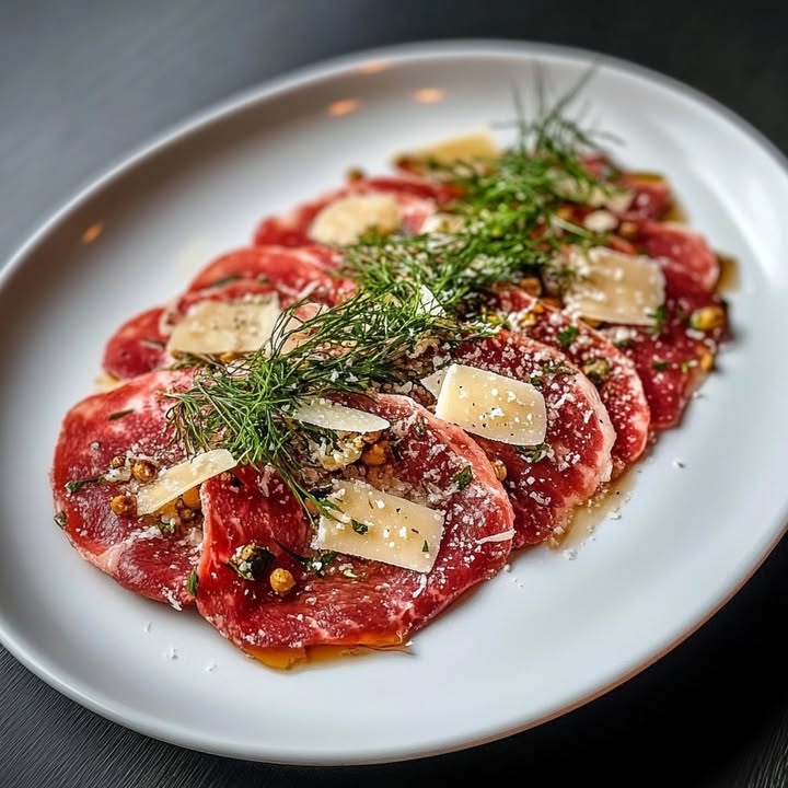 Rundercarpaccio met Parmesan