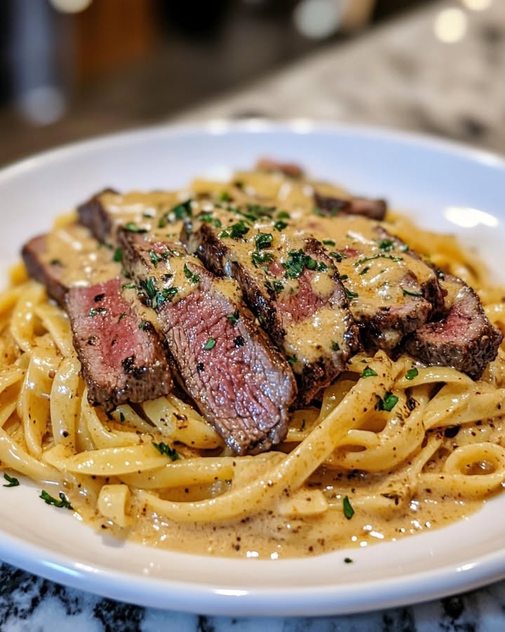 Cajun Linguine Biefstuk