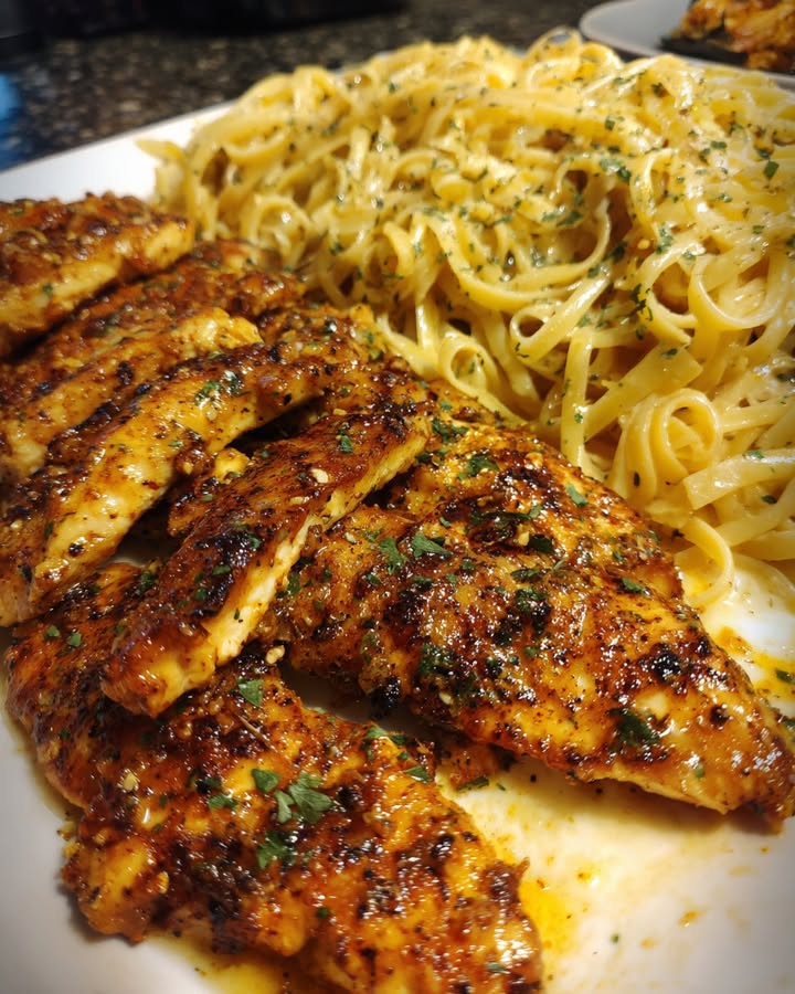 Knoflookboter Kip Linguine
