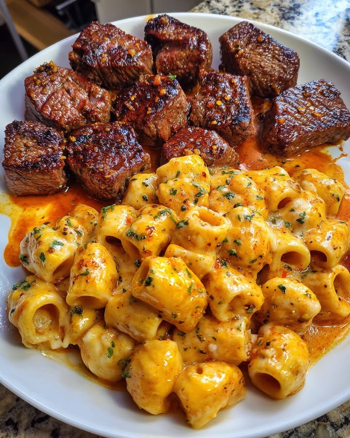 Knoflookboter Steakbites met Romige Mozzarella